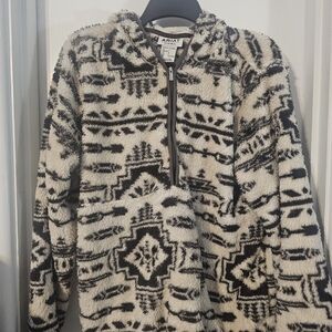 Ariat Black and Cream Fleece Pullover